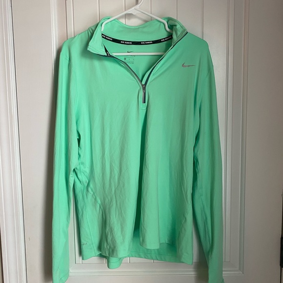 Nike Women's Element Dri-FIT Half-Zip Running Top XL green, Great cond - Picture 2 of 6